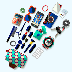耳環(huán)圖標與電子產(chǎn)品 卡通漫畫中的科技美學交融